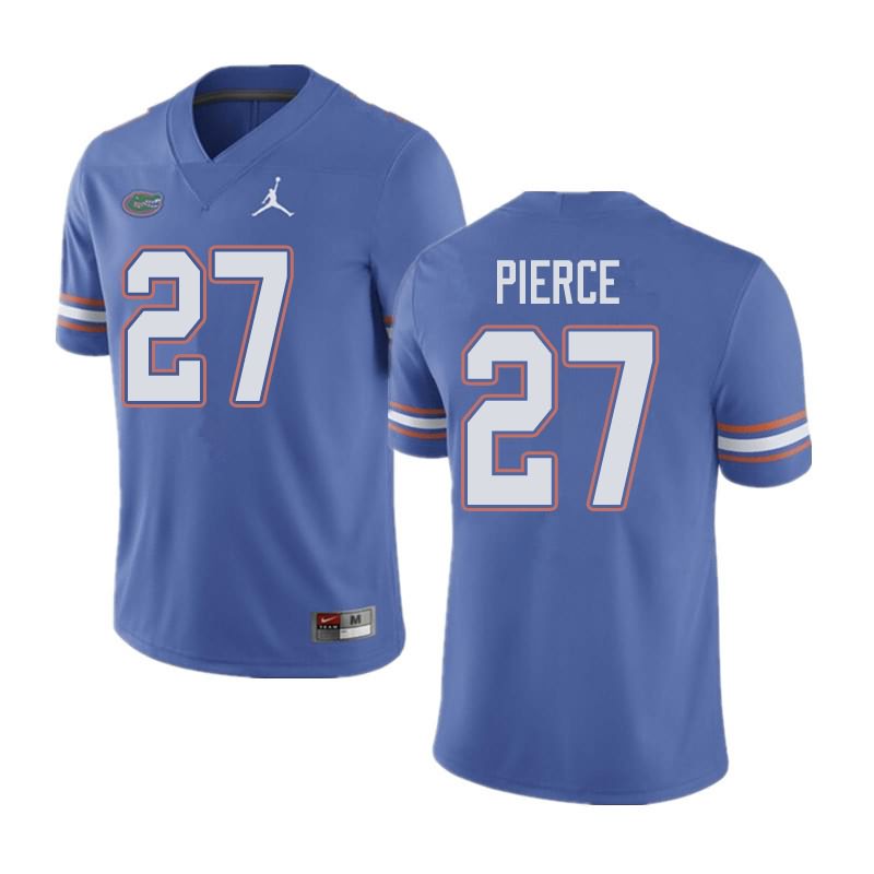 NCAA Florida Gators Dameon Pierce Men's #27 Jordan Brand Blue Stitched Authentic College Football Jersey FMH2364HD